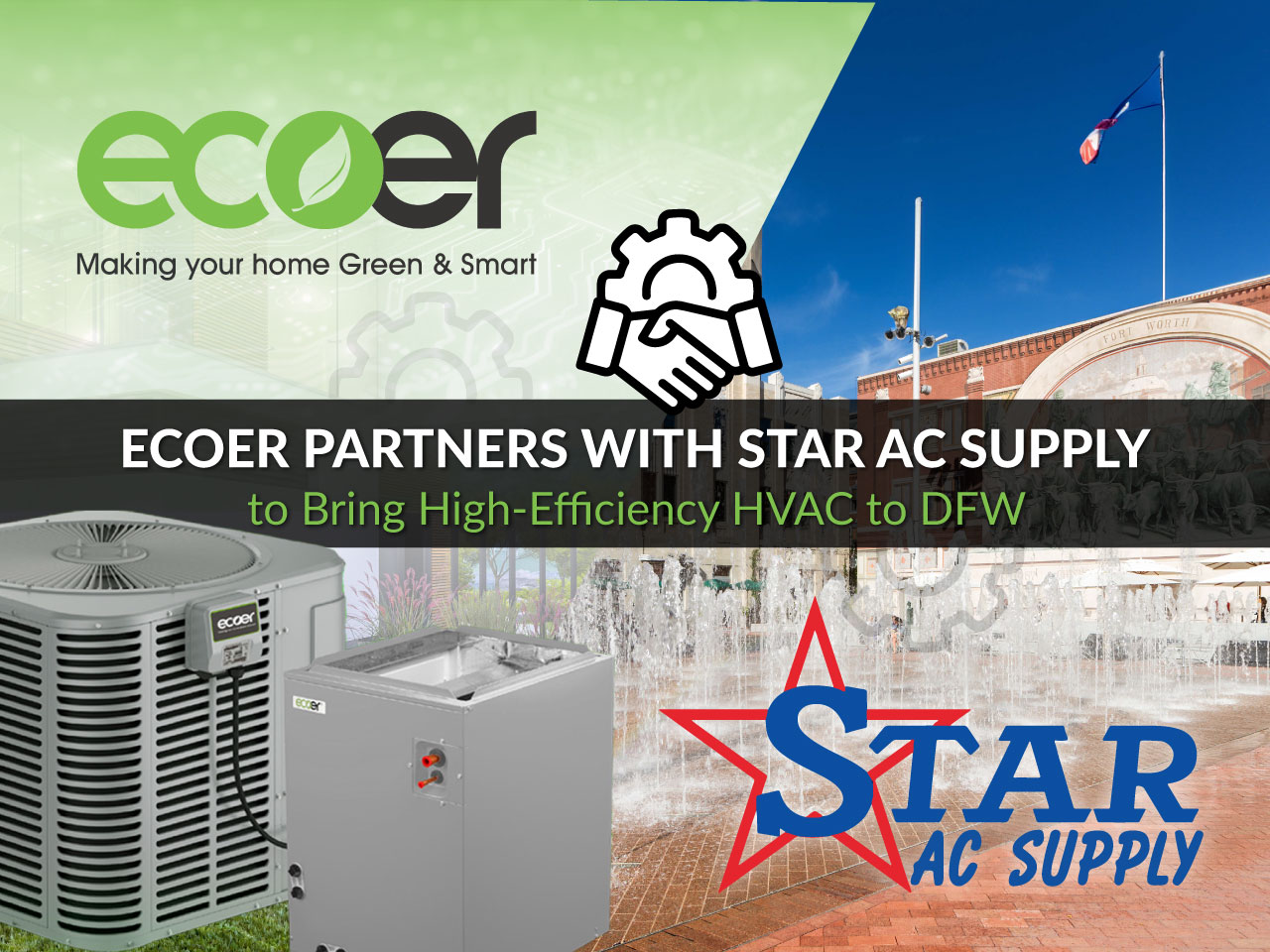 Ecoer Partners with Star AC Supply to Distribute High-Efficiency HVAC Equipment in DFW Area